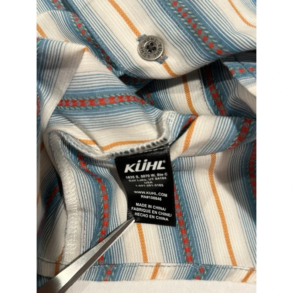 Kuhl Mens Medium Shirt Button Down Short Sleeve Western Hiking Travel‎ Outdoor